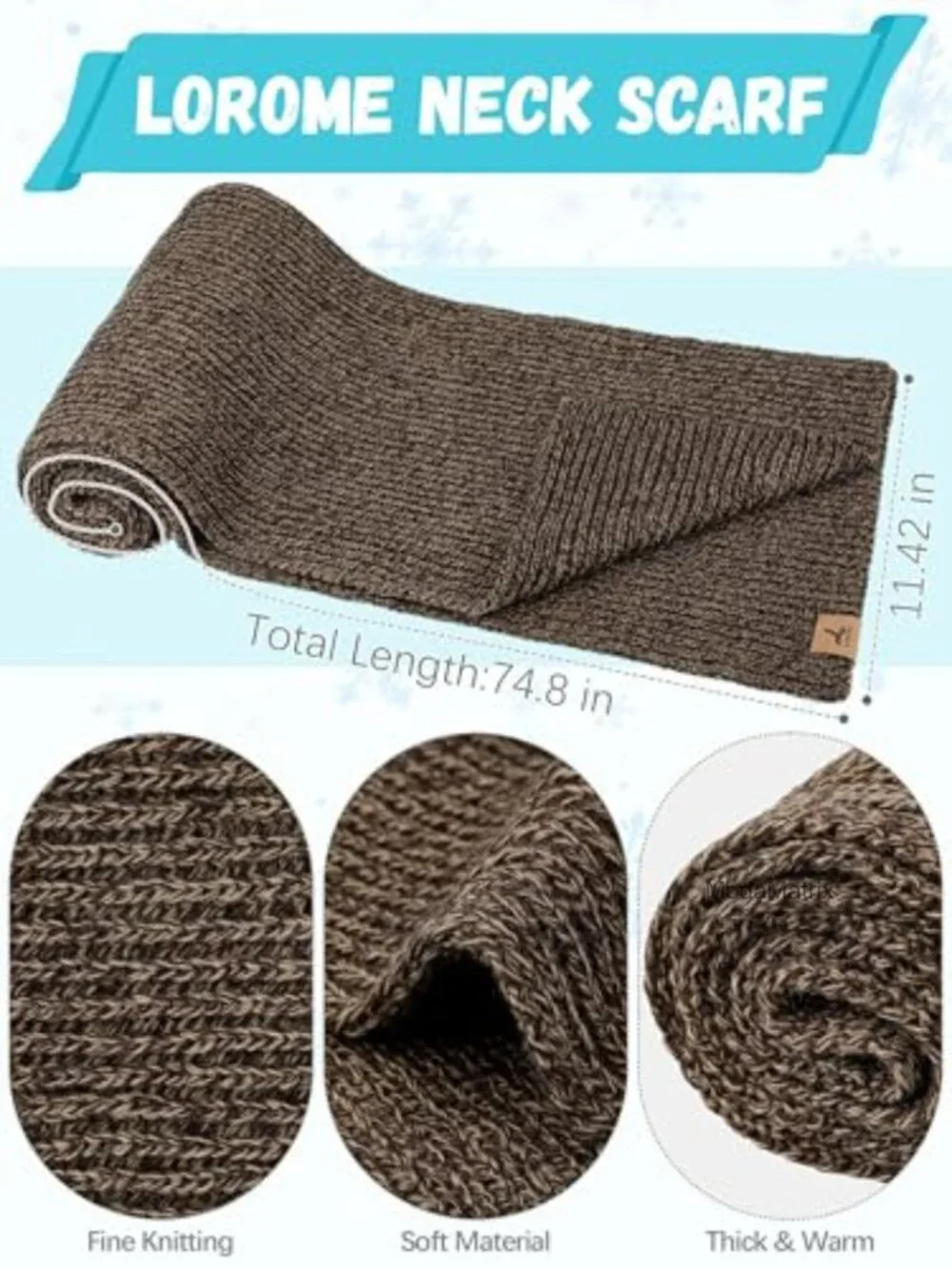 Winter Hat Scarf Gloves Set Knitted Ribbed Beanie Gift